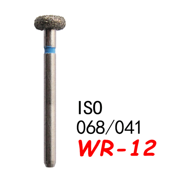 WR-12 Round Wheel & Barrel Diamond Burs - (50pcs in a box)