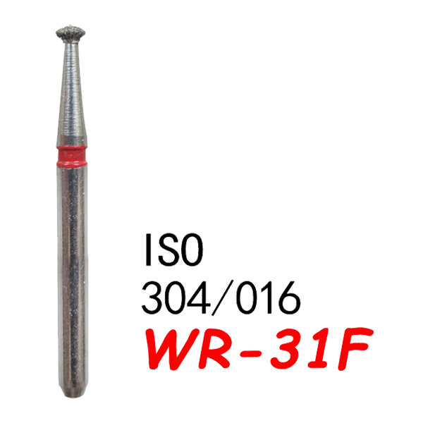 WR-31F Round Wheel & Barrel Diamond Burs - (50pcs in a box)