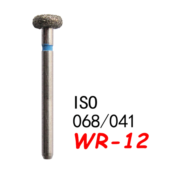 WR-12 Round Wheel & Barrel Diamond Burs - (50pcs in a box)