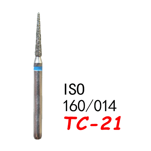 TC-21 Needle Shape Head Diamond Burs-(50 pcs in a box )