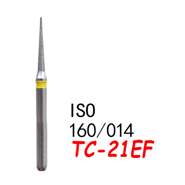 TC-21EF Needle Shape Head Diamond Burs-(50 pcs in a box )