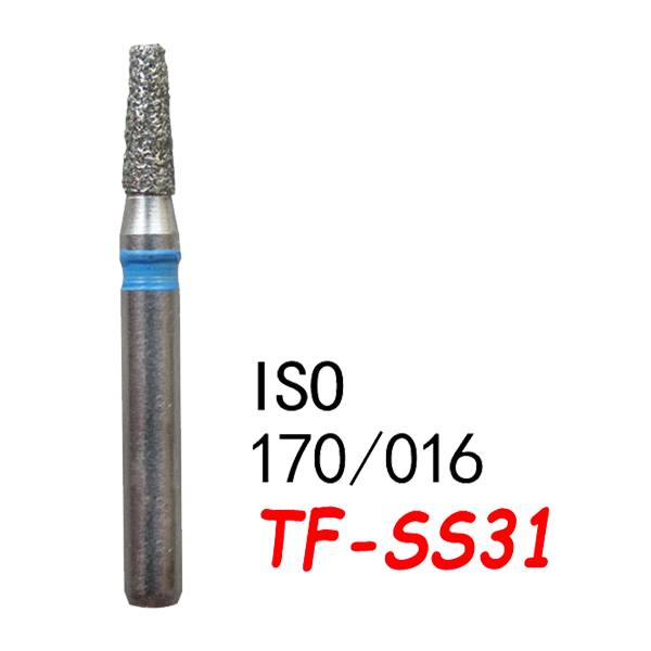 TF-SS31 Flat End Taper Dental Diamond Bur-(50pcs in a box)