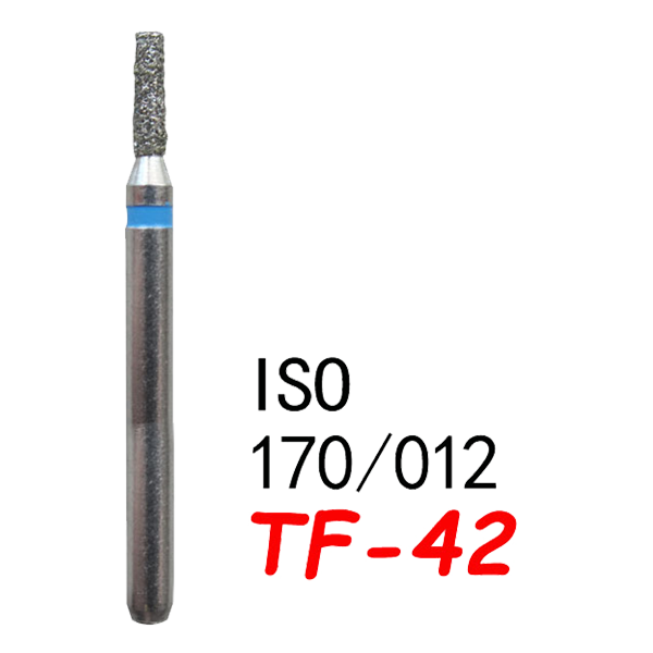 TF-42 Flat End Taper Dental Diamond Bur-(50pcs in a box ）