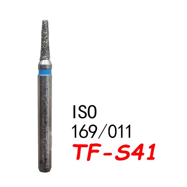 TF-S41 Flat End Taper Dental Diamond Bur-(50pcs in a box)