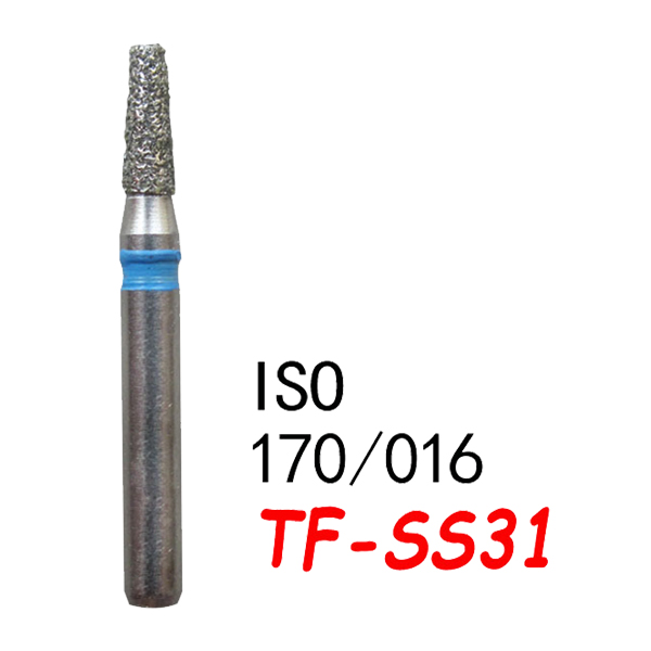 TF-SS31 Flat End Taper Dental Diamond Bur-(50pcs in a box)