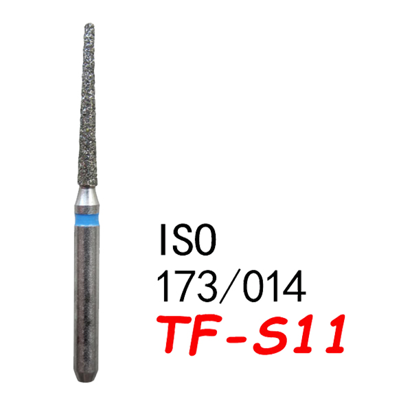 TF-S11  Flat End Taper Dental Diamond Bur-(50pcs in a box ）