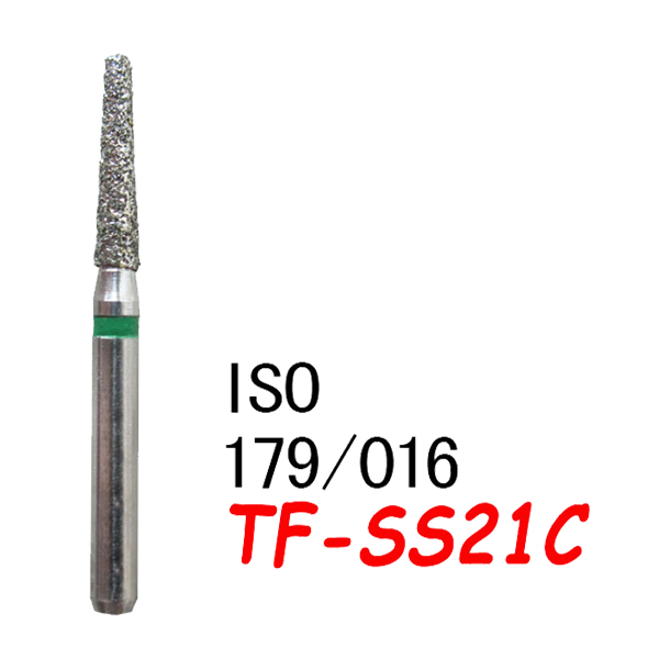 TF-SS21C  Flat End Taper Dental Diamond Bur-(50pcs in a box)