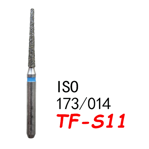 TF-S11  Flat End Taper Dental Diamond Bur-(50pcs in a box ）