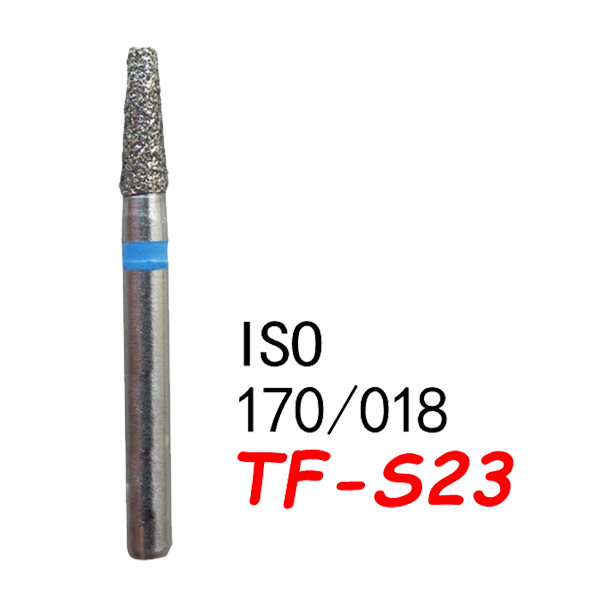 TF-S23  Flat End Taper Dental Diamond Bur-(50pcs in a box)