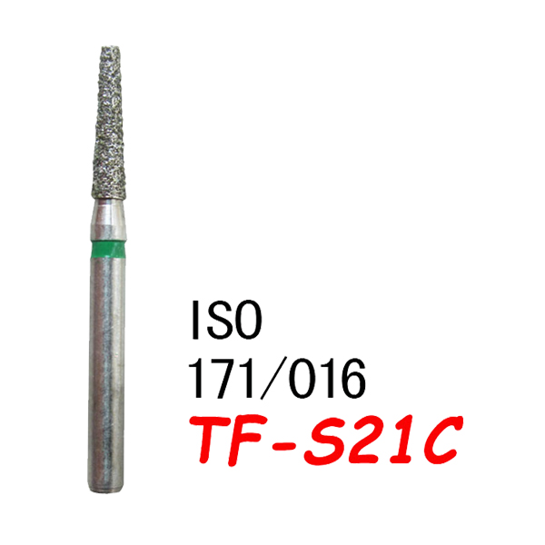 TF-S21C Flat End Taper Dental Diamond Bur-(50pcs in a box)