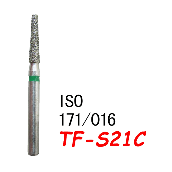 TF-S21C Flat End Taper Dental Diamond Bur-(50pcs in a box)