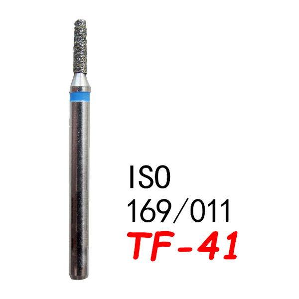 TF-41 Flat End Taper Dental Diamond Bur-(50pcs in a box ）