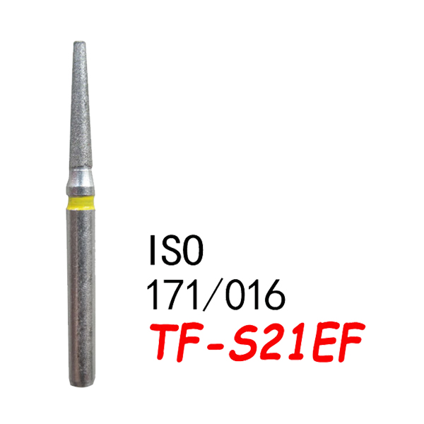 TF-S21EF Flat End Taper Dental Diamond Bur-(50pcs in a box)