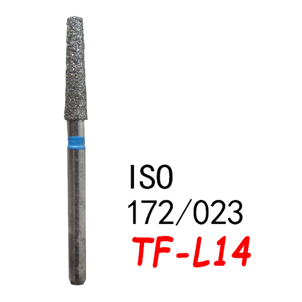 TF-L14 Flat End Taper Dental Diamond Bur-(50pcs in a box ）