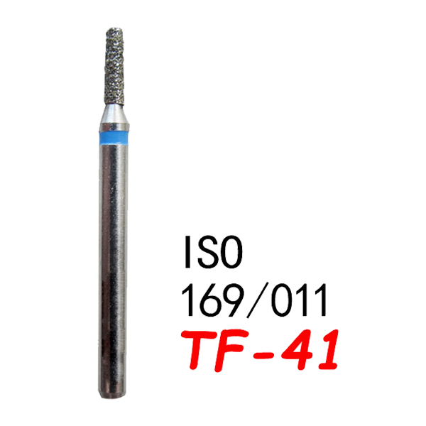 TF-41 Flat End Taper Dental Diamond Bur-(50pcs in a box ）