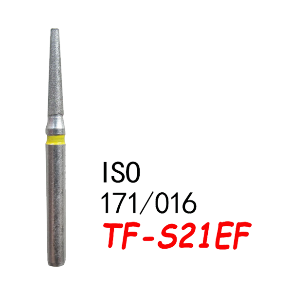 TF-S21EF Flat End Taper Dental Diamond Bur-(50pcs in a box)