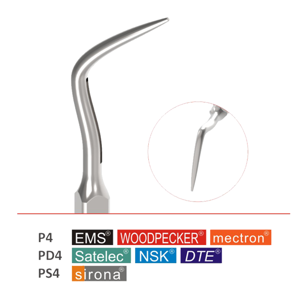 P4-PD4-PS4 Periodontal Scaling Tips (5pcs in the pack)