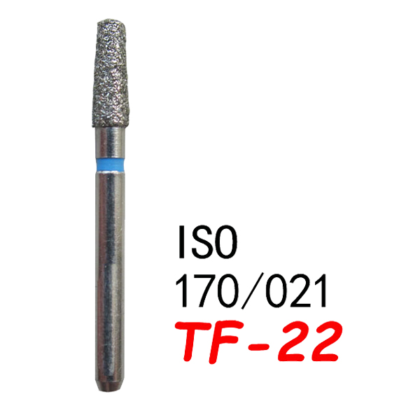 TF-22 Flat End Taper Dental Diamond Bur-(50 pcs in a box)