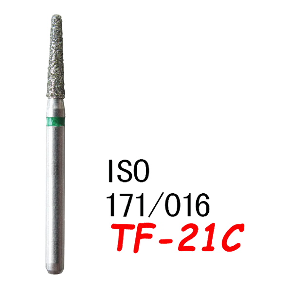 TF-21C Flat End Taper Dental Diamond Bur-(50 pcs in a box)