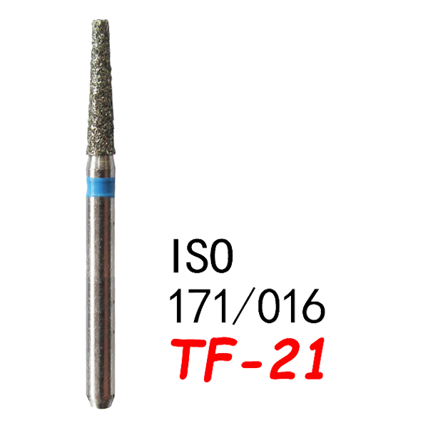 TF-21 Flat End Taper Dental Diamond Bur-(50 pcs in a box)