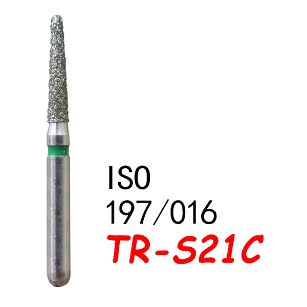 TR-S21C FG Diamond Burs-(50pcs in a box)