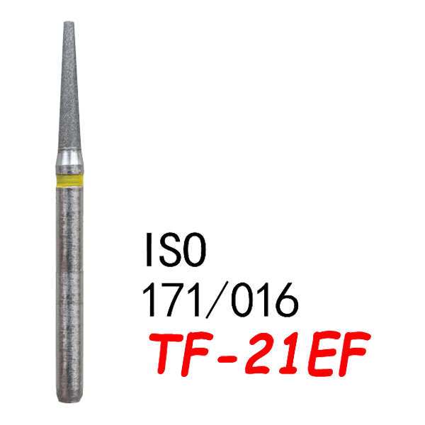 TF-21EF Flat End Taper Dental Diamond Bur-(50 pcs in a box)