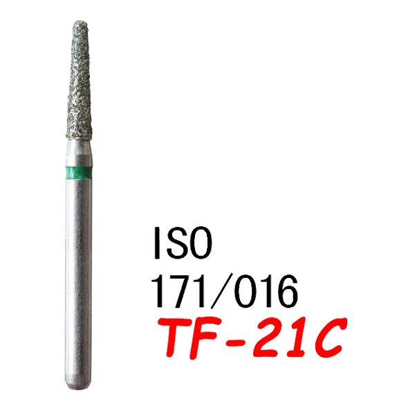 TF-21C Flat End Taper Dental Diamond Bur-(50 pcs in a box)