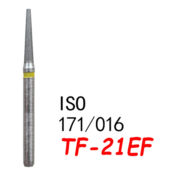 TF-21EF Flat End Taper Dental Diamond Bur-(50 pcs in a box)