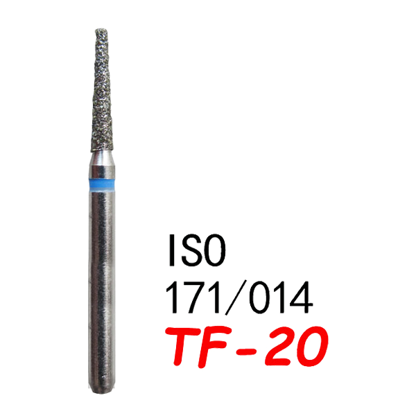 TF-20  Flat End Taper Dental Diamond Bur-(50 pcs in a box)