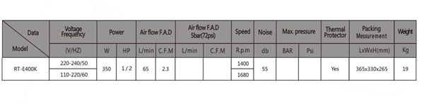 RT-E400K Vacuum Pump